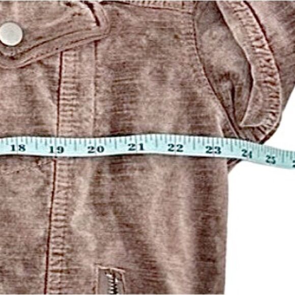 Free People Velvet Trucker Zip Up Snap Button Jacket Mauve XS/S - Picture 12 of 16